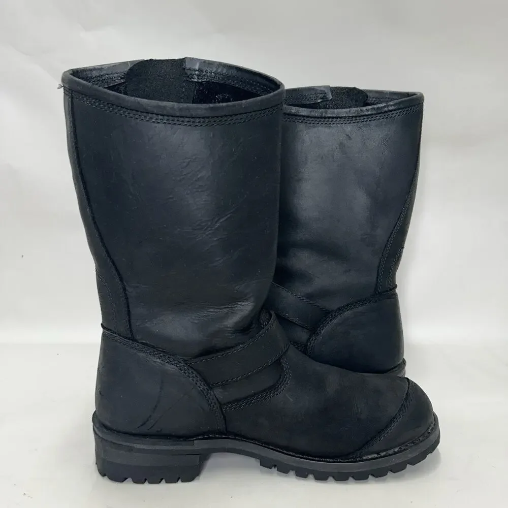 Harley Davidson Embroidered Flames Engineer Boots “Black”